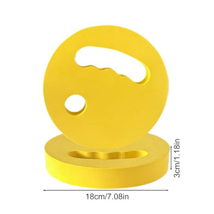 Water Exercise Discs,EVA Foam Floating Aqua Training Disc,Grip Swimming Pool Fitness Discs for Swimming Beginner - color: Yellow