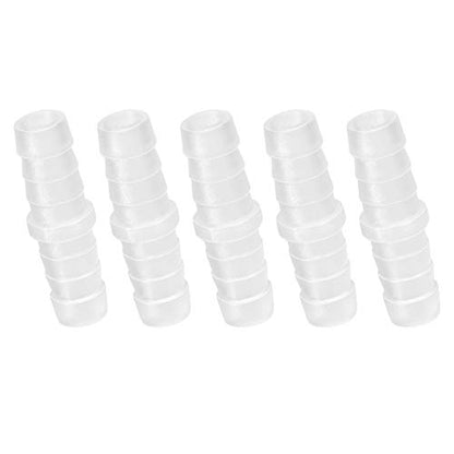 Quickun Plastic Hose Barb Fitting, 5/16" x 5/16" Barbed Splicer Mender Joint Adapter Union Fitting (Pack of 5) - size: 5/16 Inch