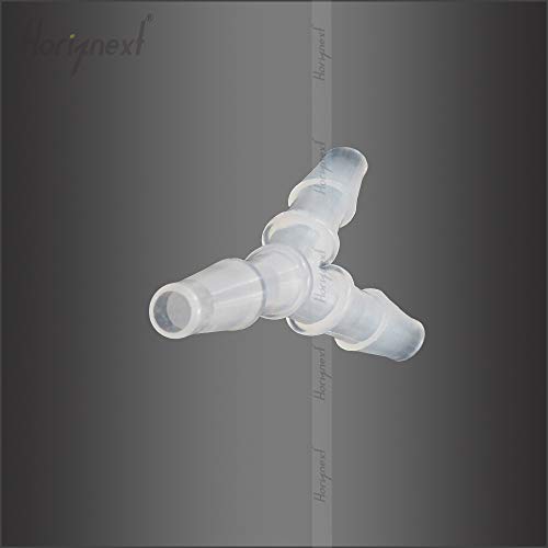 5/16" Polypropylene Y-Shaped 3-Way Barbed Hose Fitting, 4 Pcs | Y-shaped design splits one inlet into two angled outlets for air hoses and water pipes; supports routing and repair projects - style: 4pcs, 5/16" O.D.