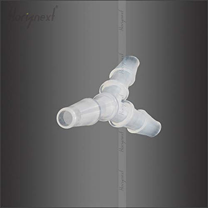 5/16" Polypropylene Y-Shaped 3-Way Barbed Hose Fitting, 20 Pcs | Y-shaped design splits one inlet into two angled outlets for air hoses and water pipes; supports routing and repair projects - style: 20pcs, 5/16" O.D.