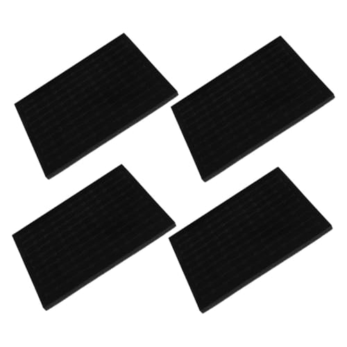 4pcs Black Sponge Organizer Box Inserts Soft Jewelry Display Cushion for Multifunctional Storage for Nail Art Accessories and Small Items Elegant Design for Easy Access