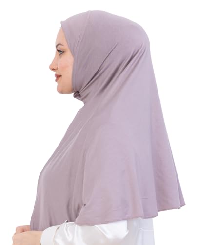 Prien Ready Hijab For Women, One Piece Muslim Instant Turban, Easy To Wear Long Head Scarf, Turkish Islamic Clothes For Abaya - color: Light Mink