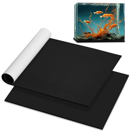 Pangda 1 Pcs 19.6 x 13 Inch Aquarium Fish Self Leveling Mat for Under Tank 5mm Thick Foam Compressible Neoprene Mat with Adhesive Backing Shockproof Waterproof Easy to Cut Stability, Black - size: 19.6 x 13 Inch
