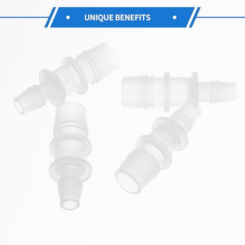 4pcs Plastic Hose Barb Fitting 1/2" to 5/16" Barbed Splicer Mender Joint Adapter Aquarium Clear - size: 1/2"-5/16"