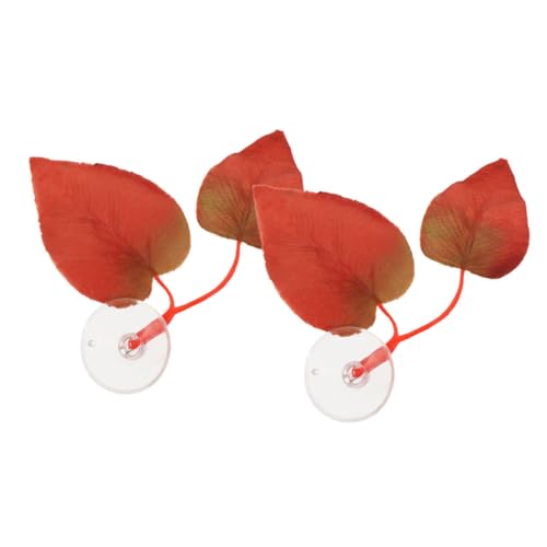 Yardwe 2pcs Betta Leaf Pad Hammock for Fish Tank Comfortable Resting Place and Aquarium Decoration Cup Design for Betta Spawning and Habitat