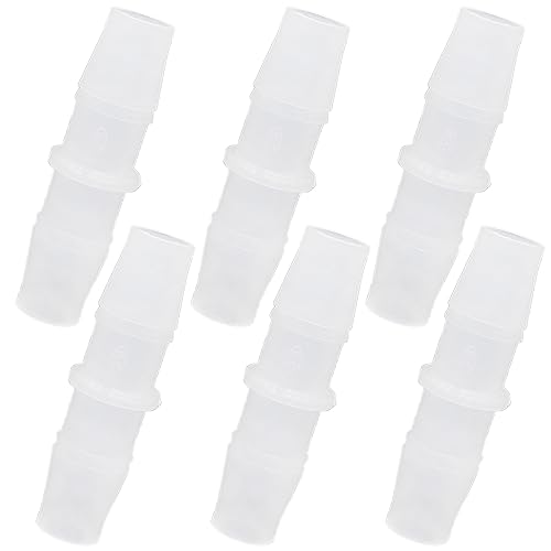 Plastic Hose Barb Fitting, 3/8" x 3/8" Pipe Connectors，Barbed Splicer Mender Joint Adapter Union Fitting, 6 Pcs - size: 3/8 Inch