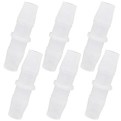 Plastic Hose Barb Fitting, 3/8" x 3/8" Pipe Connectors，Barbed Splicer Mender Joint Adapter Union Fitting, 6 Pcs - size: 3/8 Inch