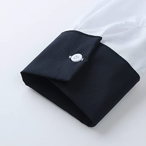 Men's Muslim Thobe Casual Islamic Long Sleeves Button Down Kaftan Arab Clothing Muslim Gown for Men - color: Navy, size: Small