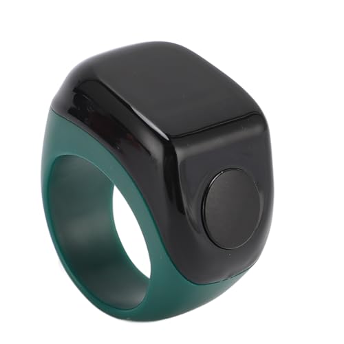 Finger Smart Tally Counter Ring, Muslim Digital Azan Alarm Clock, Vibration Reminder, Touch Control, 0.42in Screen, for Nice Islamic Gift - color: Green