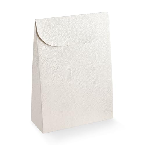 Boxes Craftory Pack of 20 Party Favor Boxes (6.69 x 2.75 x 9.25 inch) - Ideal for Wedding Favor Boxes, Anniversary and Bridal Shower Favors | White Leather - color: White Leather, size: 6.69" x 2.75" x 9.25"