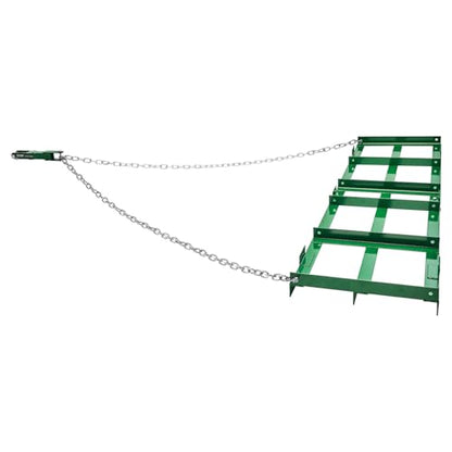 VEVOR Drag Harrow, 6 ft Heavy Duty Tow Behind Drag Harrow with Adjustable Bars & 72 in Chain, Driveway Grader Landscape Rake for ATV, UTV, Tractor, Mower Tow Behind Yard Lawn Leveling Tool - size: 6 FT- Green