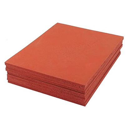 1pcs Red Silicone Foam Board, Super Soft Sponge Foam Board High Temperature Resistant Pad, Pressing Mat Laminating Machine Silicone Pad(500 x 500 x 4mm) - size: 500 x 500 x 4mm