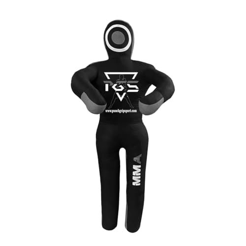 MMA Grappling Dummy Brazilian JIU Jitsu BJJ Punching Bag for Self Defense Wrestling Judo Karate Boxing Throwing Submission Standing Position - UNFILLED - color: Black Grey, size: 4FT / 47"