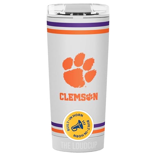 The LoudCup 16 oz 2-in-1 Water Bottle & Noisemaker, Clemson University - color: Clemson University, size: 16 Ounces