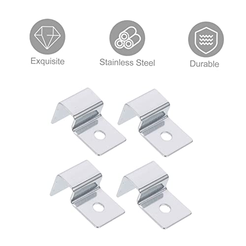 TEHAUX 4pcs Stainless Steel Aquarium Lid Holders Fish Tank Cover Support Brackets for Glass Sturdy and Practical Fish Tank Accessories