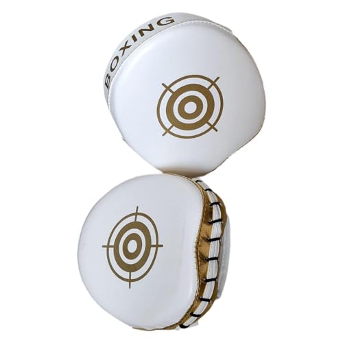 Curved Focus Punching Mitts Hand Professional 16x17x4.5cm Punch Pads PU Leather - color: Golden