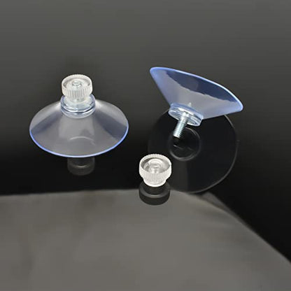 AccEncyc 40mm Glass Suction Pads Clear PVC Sucker Pads Suction Holder Without Hooks for Bathroom Wall Door Glass Window Car Shade (Clear, 50pcs) - size: 50Pcs Clear
