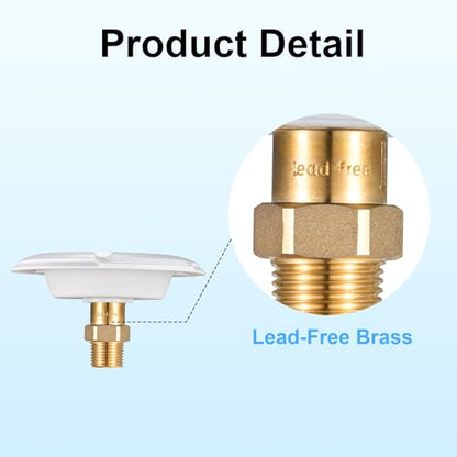 TOPSHINE RV City Water Inlet with Check Valve, RV Water Inlet Connection, RV Water Fill Inlet Flange with 3/4" GHT Female to 1/2" NPT Male, Fits for Camper, Trailer, Marine, RVs and Boats, Large - color: White, size: 4.7”