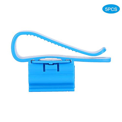 5PCS Aquarium Water Pipe Fixing Clip Fish Tank Mounting Clip Water Pipe Hose Holder Water Change Tool Holder Clip Multifunction Adjustable Clamp for Fish Tank Aquarium (Blue) - color: Blue