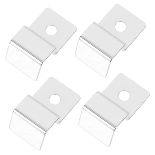 BESPORTBLE 4pcs Heavy Duty Stainless Steel Fish Tank Support Bracket Sturdy Aquarium Lid Holder for Glass Covers Easy to Install Resistant and Design