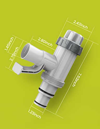 SUMMERBUDDY Pool Hose Adapter for Above Ground Swimming Pool, Pool Replacement Parts with Plunger Valve and Pool Pipe Holder Compatible with Intex/Bestway/Stock Tank Pool, Pool Pump Parts - color: 1 Pack, size: 1 Pack