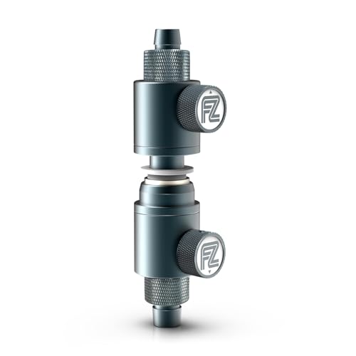 FZONE Aquarium Quick Release, Aluminum Alloy Double Tap Connector with Built-in Ball Valve for Canister Filters (12mm for 1/2''ID tubing) (1 piece) - size: 12mm for 1/2''ID tubing