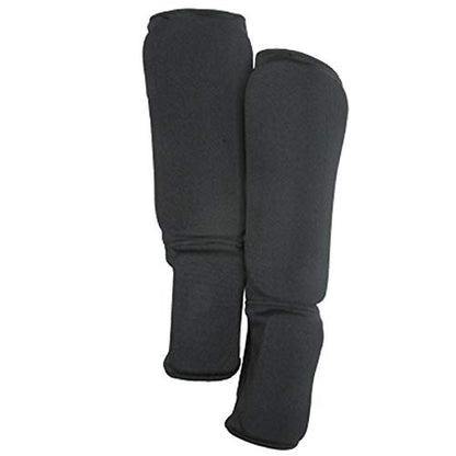 Pro Force Combination Cloth Shin/Instep Guards - Black - Child Large