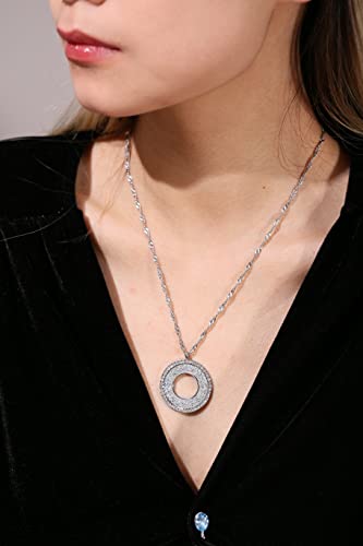 Qitian Islamic Jewelry Gifts for Women Muslim Pendant Gold Allah Arabic Necklaces Ayatul Kursi Necklace Islam Eid Ramadan Gifts - color: C-Silver