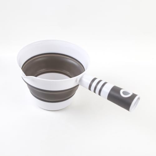 Folding Water Ladle for Bath Collapsible Water Scoop Bath Ladle Grey | for Kitchen Bathroom - size: Grey