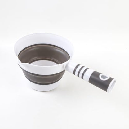 Folding Water Ladle for Bath Collapsible Water Scoop Bath Ladle Grey | for Kitchen Bathroom - size: Grey