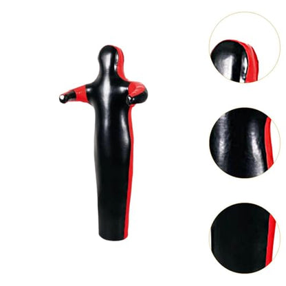 Grappling Dummy Wrestling Dummy Unfilled Jiu Punching Bag Throwing Judo Dummy Bag for Kickboxing Judo Karate - color: Black 160cm