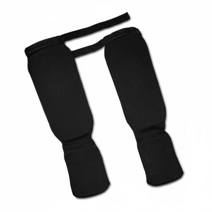 Shin Instep Guards Padded Protection Elastic Shin Guards Lightweight Impact-Absorbing Gear for Fighters, Training, Sparring - size: Small, style: Black