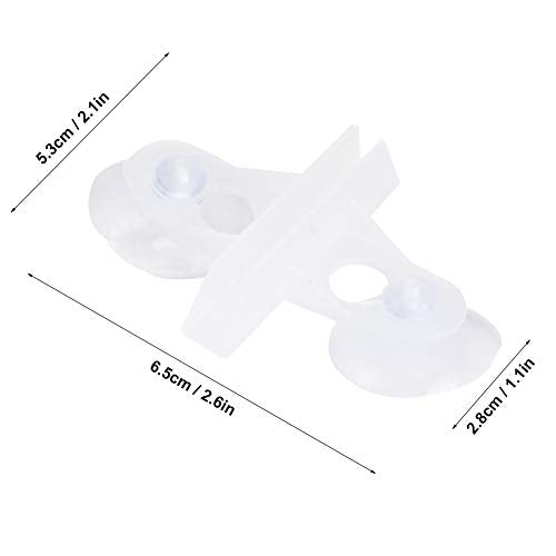 Aquarium Suction Cup Divider Clip, 40Pcs PVC Partition Support, White Fish Tank Separating Board Holder (White) - color: White