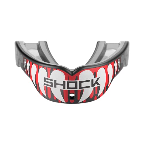 Shock Doctor Gel Max Power Carbon Convertible Mouth Guard - color: Red Drip Fang, size: Adult