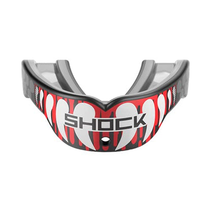 Shock Doctor Gel Max Power Carbon Convertible Mouth Guard - color: Red Drip Fang, size: Adult
