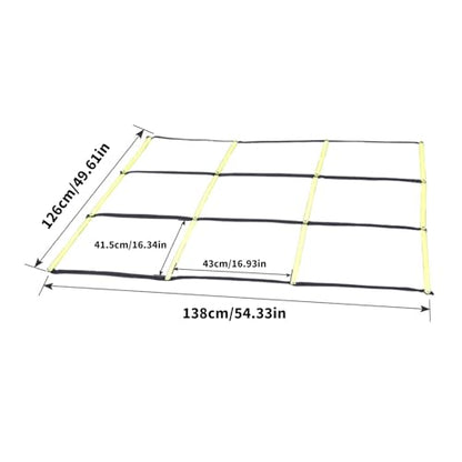 Multifunctional 9 Grids Agility Ladder for Sports Training Fitness and Footworks Drill Agility Train Ladder Enduring - color: Green