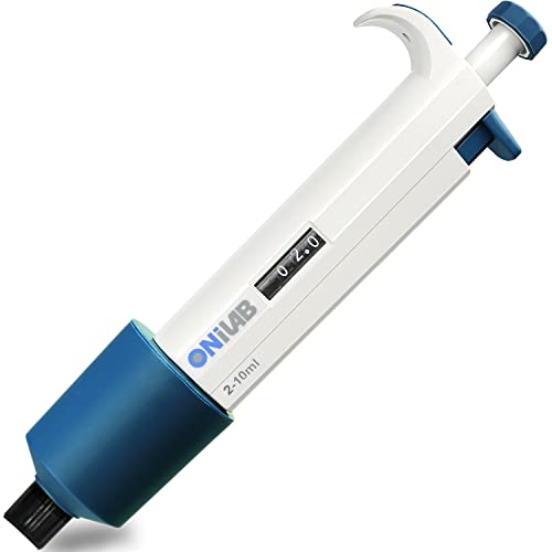 ONiLAB Single Channel Adjustable Pipettor, Micropipette 1-10 ML | Ergonomic Design,Clear Volume Display,Adjustable Volume Control,Precise Liquid Handling,Autoclavable - size: 2-10ml