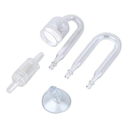 CO2 Diffuser, Carbon Dioxide Glass Reactor U Shape Tube Set for Aquarium Plants Tank(CO2 Diffuser Set) - color: CO2 Diffuser Set