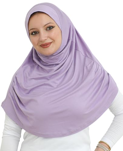 Prien Ready To Wear Hijab For Women, Instant Turban, Soft Muslim Scarf For Prayer, Long Hijabs, Islamic Clothes, Jersey Abaya - color: Damson