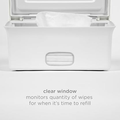Ubbi Baby Wipes Dispenser with Weighted Plate, Oat | Rubber Seal Keeps Wipes Fresh, Non-Skid Feet, Holds Standard Pack of Wipes, Baby Changing Station Essential - color: Oat Wipes Dispenser, size: 1 Count (Pack of 1)
