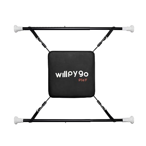 Doorway Punching Bag Mini Portable Boxing Bag Apartment Friendly Workouts Aerobic Exercise Stress Relief Boxing accessories Speed Bag Stand Sports Fitness Workout Equipment 28"-36" Size Black