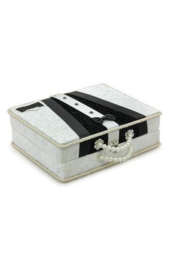 ihvan online, Muslim Prayer Rug Set, Arabic Quran, Prayer Beads, Mens Kufi Hat, Tasbeeh Counter, Islamic Scent, Dowry Gift Box for Men & Women, Janamaz, Salah Mat Gifts Set Wedding, Ramadan, White - color: White