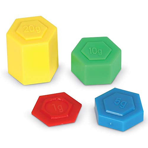 Learning Resources Hexagram Weights - Set of 54 Pieces, Ages 8+, Math Manipulatives for Kids, Teacher Supplies, Back to School, Classroom Must Haves