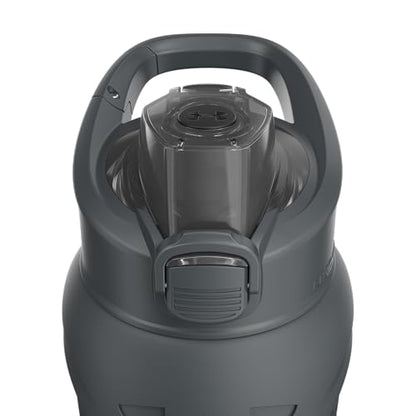 Under Armour 24Oz Stainless Steel Water Bottle, Insulated, Carabiner Easy Carry Hook, Leak Proof, Kids & Adults, All Sports, Gym - color: Slate Gray