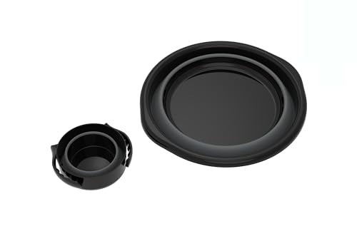 The Collapsible Negel Vasser Set | Netilat Yadayim | Shissel and Kvort |Compact, Versatile, Foldable, Folding Durable Washing Basin and Cup, Bowl & Cup and Cover. (Black)