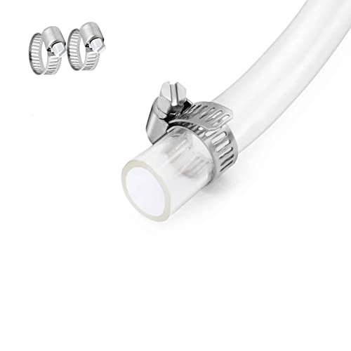 3/8’’ ID × 1/2’’ OD - 10 ft Clear Plastic Vinyl Tubing,Flexible PVC Hose Lightweight Non-Toxic vinyl Tube for Transfer Water Air Oil - size: 3/8'', style: 10 feet