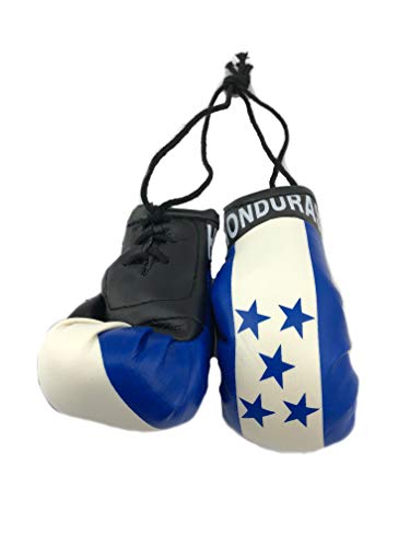 Hanging Car Mirror Mini Boxing Gloves (Honduras) - color: Honduras