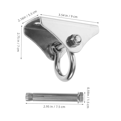 BESPORTBLE Stainless Steel Heavy Duty Ceiling Mount Hammock Hanging Hook Set Easy Installation Kit with Rotating Hangers for Punching Bag Swing and Hammock Chair Suspension