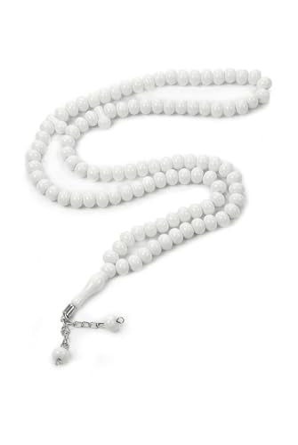 ihvan online, Tasbih Prayer Beads 99, Pack of 10, Muslim Prayer Bead, Islamic Rosary Bead, Dhikr, Tasbeeh Bulk, Misbaha, Masbaha, Tespih, Islamic Gift for Ramadan & Mawlid & Hajj Umrah - color: White