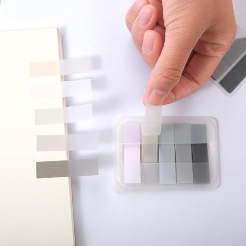 600 Pcs Index Tabs Flags, Pastel Color | Transparent, Sticky, Writable, Easy to Remove, For Annotating Books
